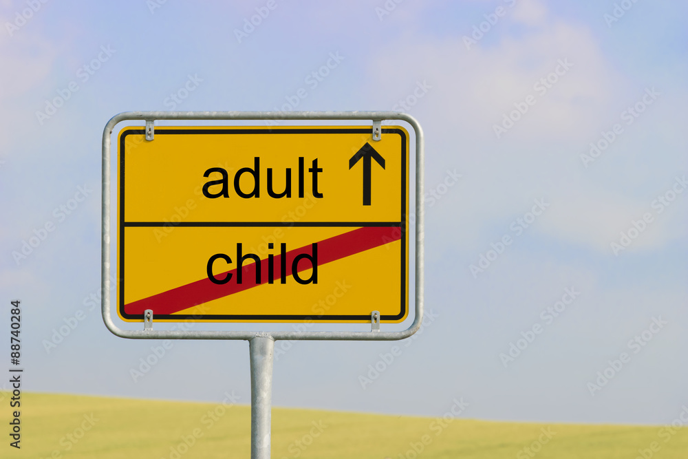sign child adult sign child adult