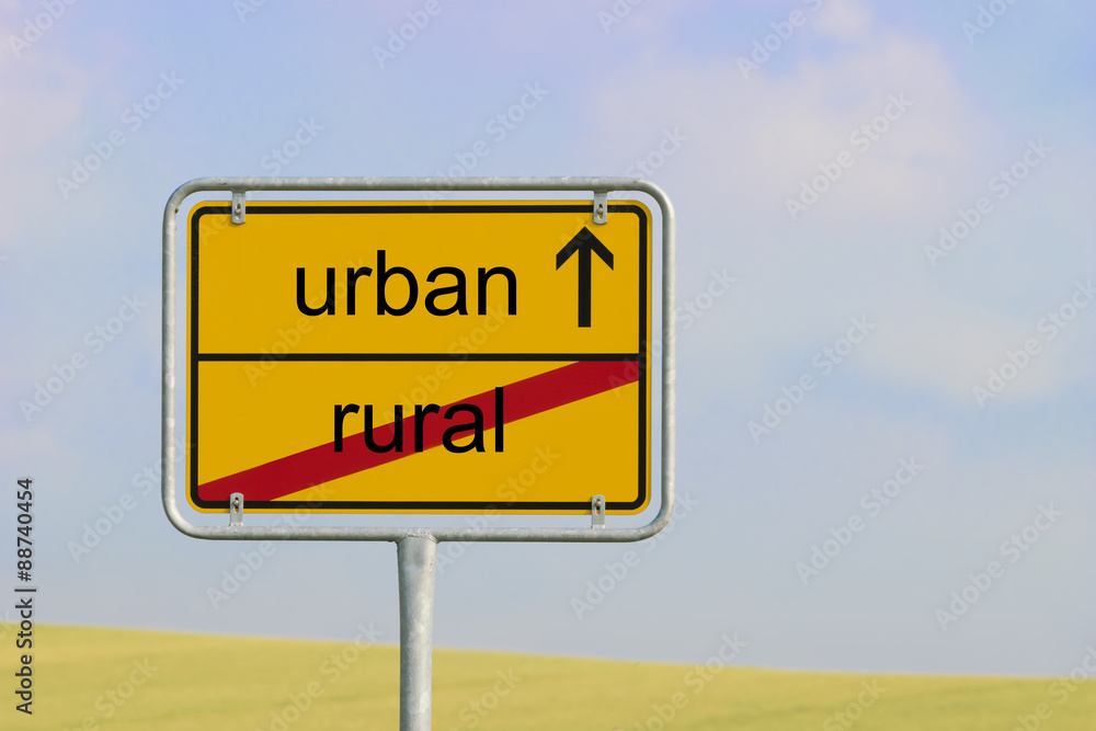 Sign rural urban