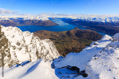 aerial view of Frankton and Lake WakatipuQueenstown, New Zealand