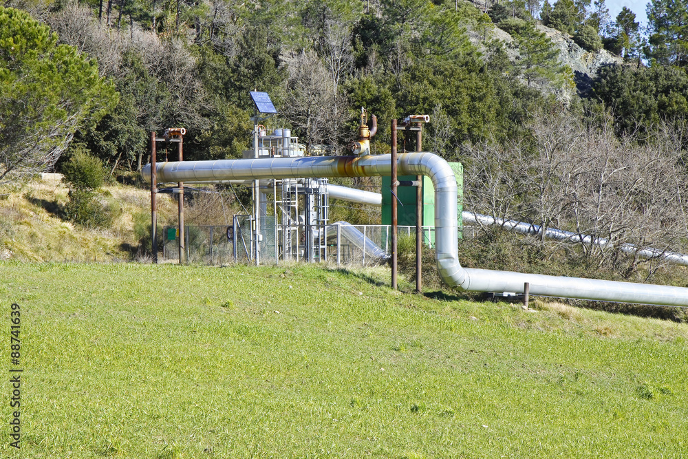 Geothermal power plant in Tuscany hills Geothermal power plant in Tuscany hills