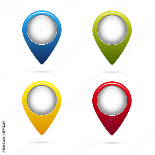 Free Download Four different color pointers: blue, yellow, green, red - GFXLoad