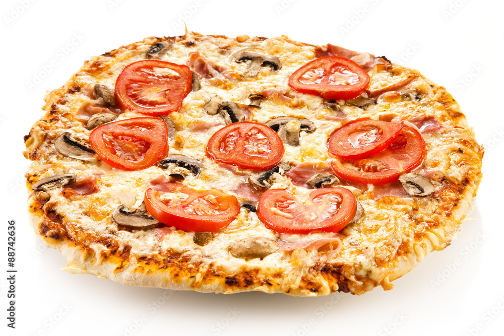 Pizza on white background Pizza on white background