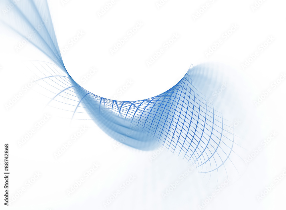 Naklejka premium Abstract fractal blue waves
