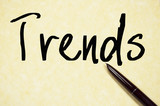 trends word write on paper