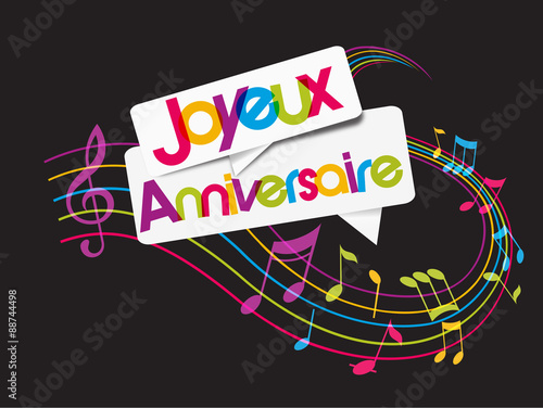 joyeux anniversaire (fond noir)
