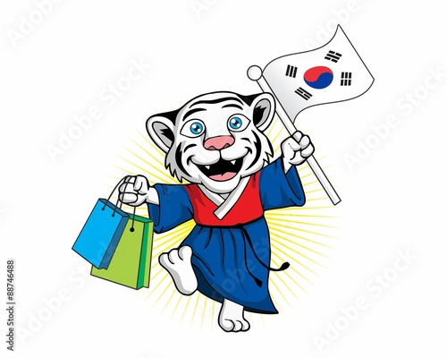 Fototapeta Naklejka Na Ścianę i Meble -  white tiger korea