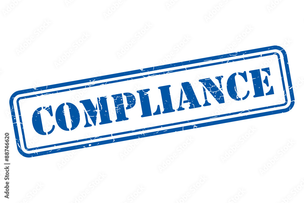 Compliance grunge retro blue isolated stamp Compliance grunge retro blue isolated stamp