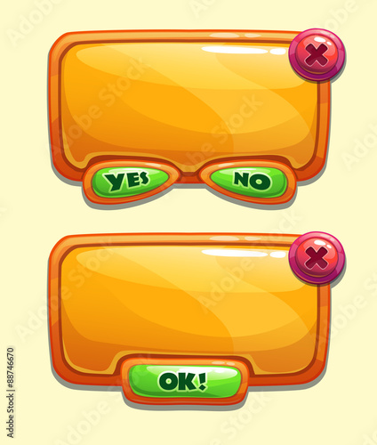 Orange cartoon panels