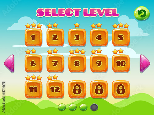 Level selection screen