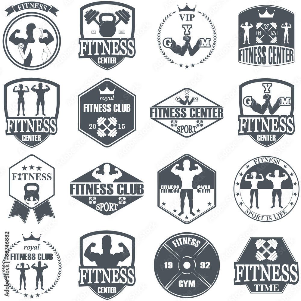 Obraz premium Fitness gym icons