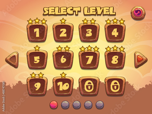 Level selection screen