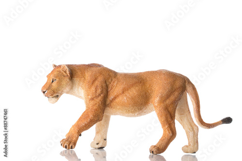 toy lioness on white
