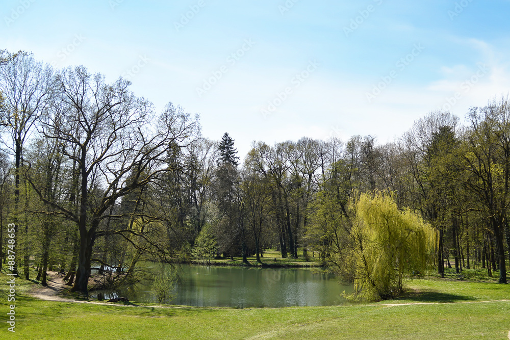 Zagreb, Croatia, Lake in Maksimir park Zagreb, Croatia, Lake in Maksimir park