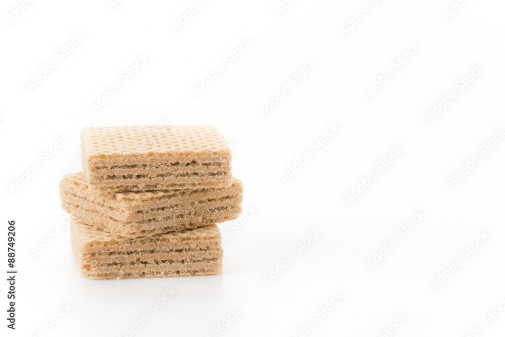 coffee wafer on white background coffee wafer on white background