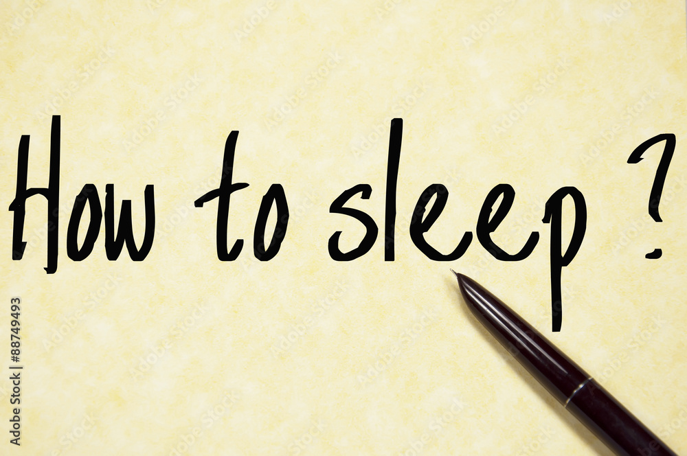 how to sleep question write on paper