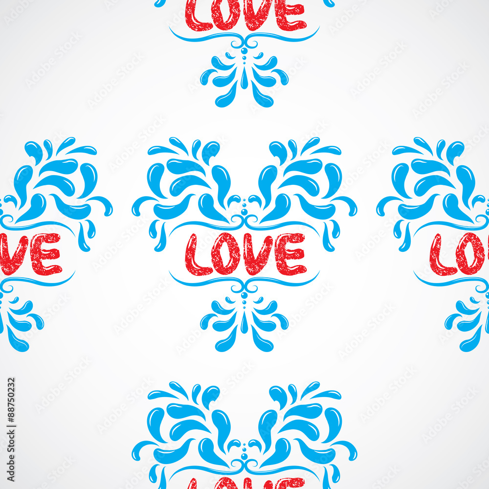 Vector damask seamless pattern element. With abstract handwriting, love, on the background. Elegant luxury texture for wallpapers, backgrounds and page fill. Vector damask seamless pattern element. With abstract handwriting, love, on the background. Elegant luxury texture for wallpapers, backgrounds and page fill.