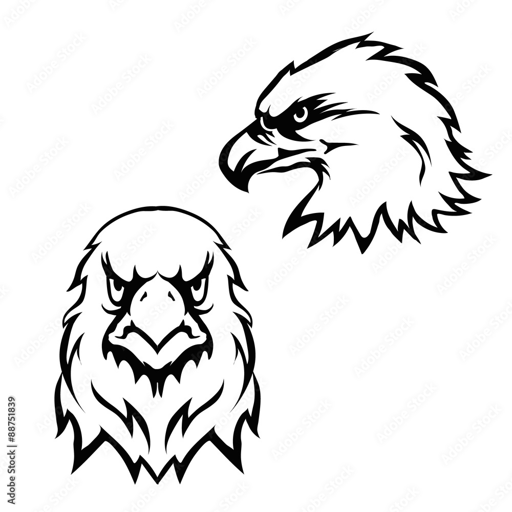 Eagles head logo emblem template set mascot symbol for business Eagles head logo emblem template set mascot symbol for business