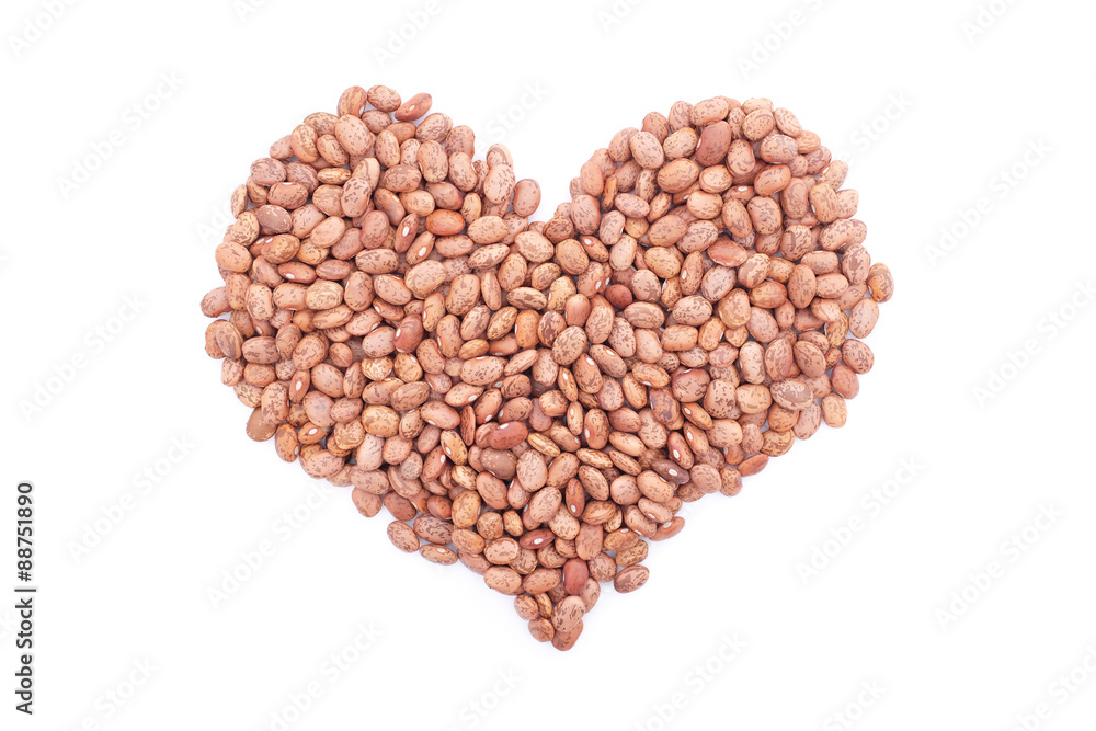 Pinto beans in a heart shape Pinto beans in a heart shape