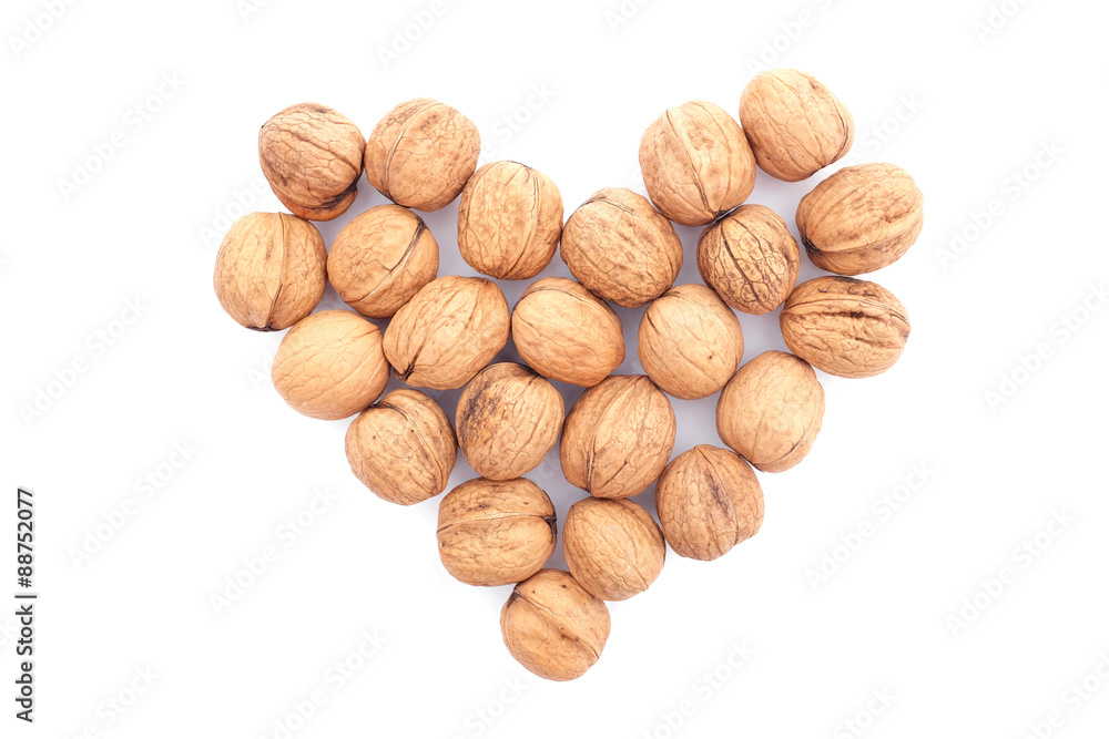 Walnuts in a heart shape Walnuts in a heart shape