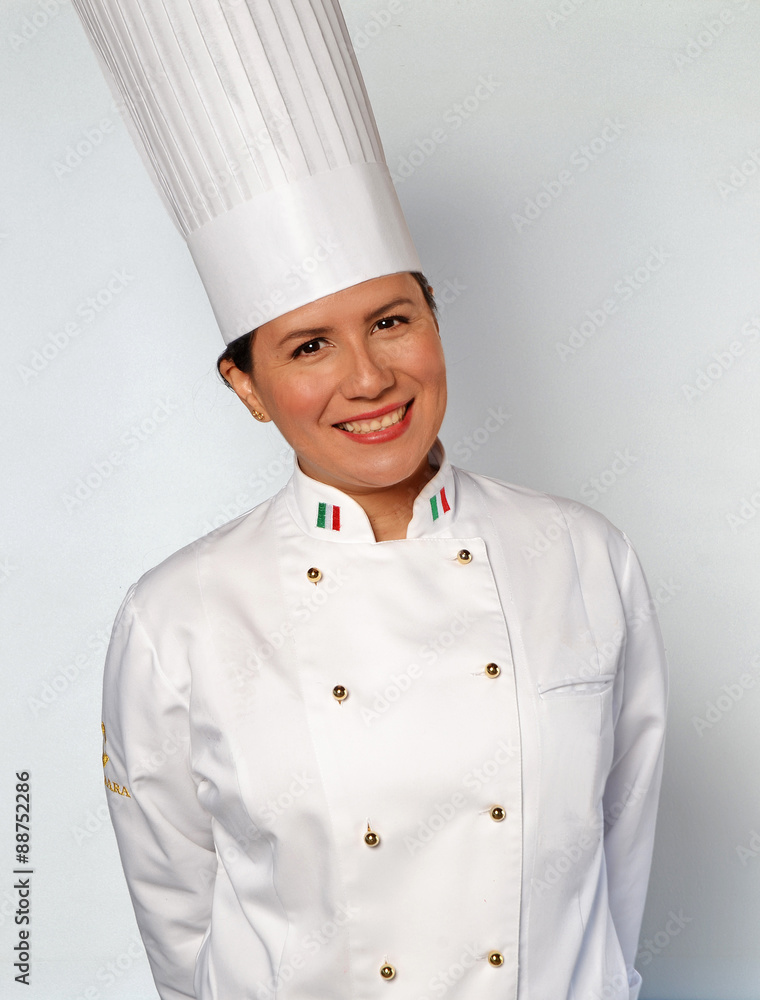 Retrato de una mujer chef,cocinera. Retrato de una mujer chef,cocinera.