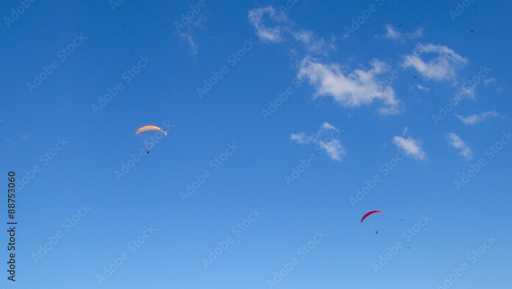 Paraglinding in the Brazil sky Paraglinding in the Brazil sky