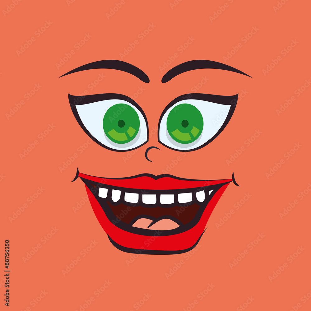 Obraz premium Cartoon face design 