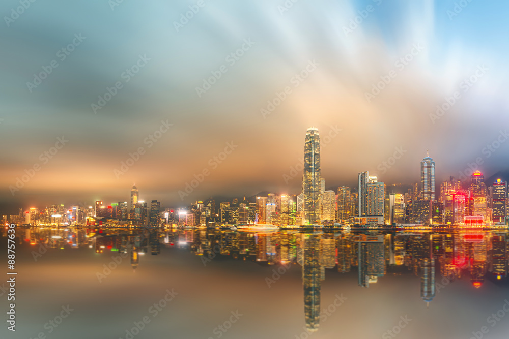 Panorama of Hong Kong and Financial district Panorama of Hong Kong and Financial district