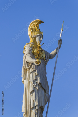 Canvas Print Athena Fountain near Austrian Parliament (1902). Vienna, Austria