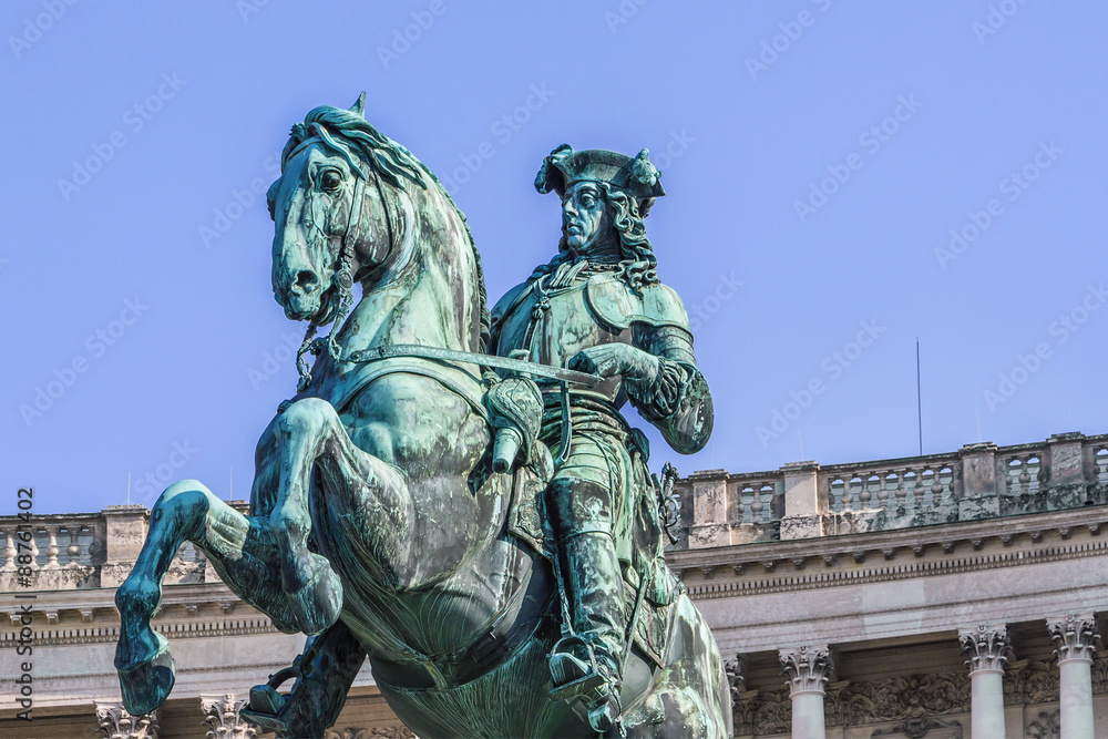 Monument of Prinz Eugen of Savoy in Hofburg, Vienna, Austria. Monument of Prinz Eugen of Savoy in Hofburg, Vienna, Austria.