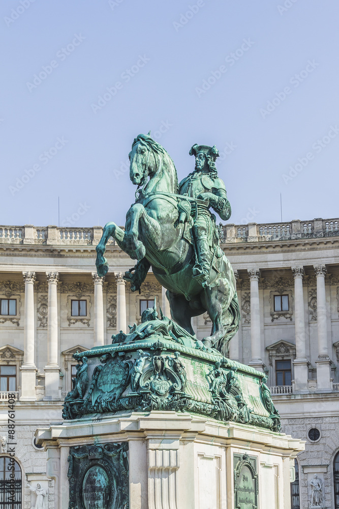 Monument of Prinz Eugen of Savoy in Hofburg, Vienna, Austria.