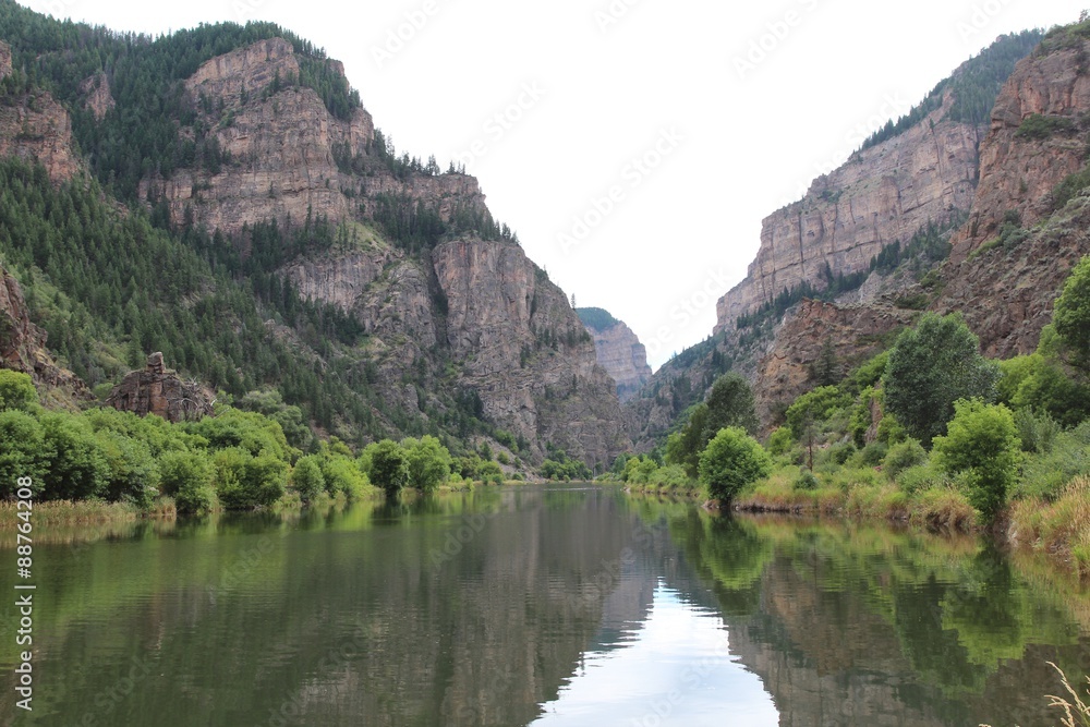 River Valley Between Mountains