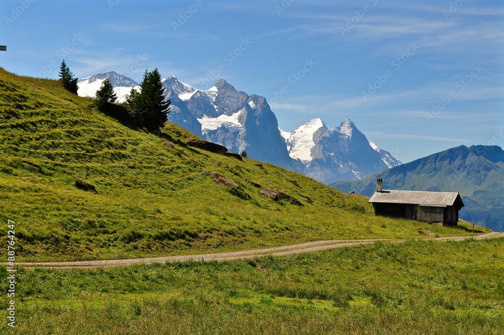 Schweizer Alpen, Berner Oberland mit Schneebergen