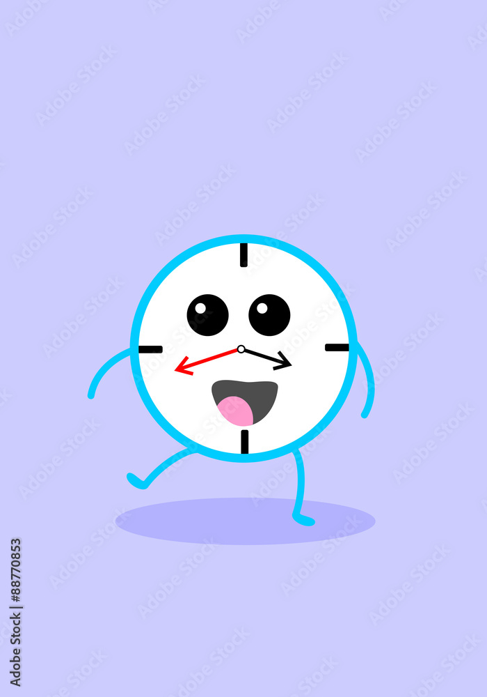 Smiling clock cartoon character Smiling clock cartoon character