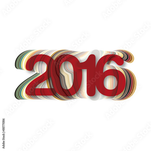written the year 2016 with lines and stars, good 2016, happy new year 