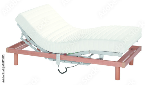 Slat beds articulated isolated on white