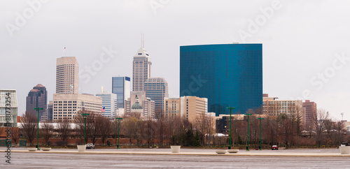 Indianapolis Indianna Downtown Urban City Skyline Midwest USA