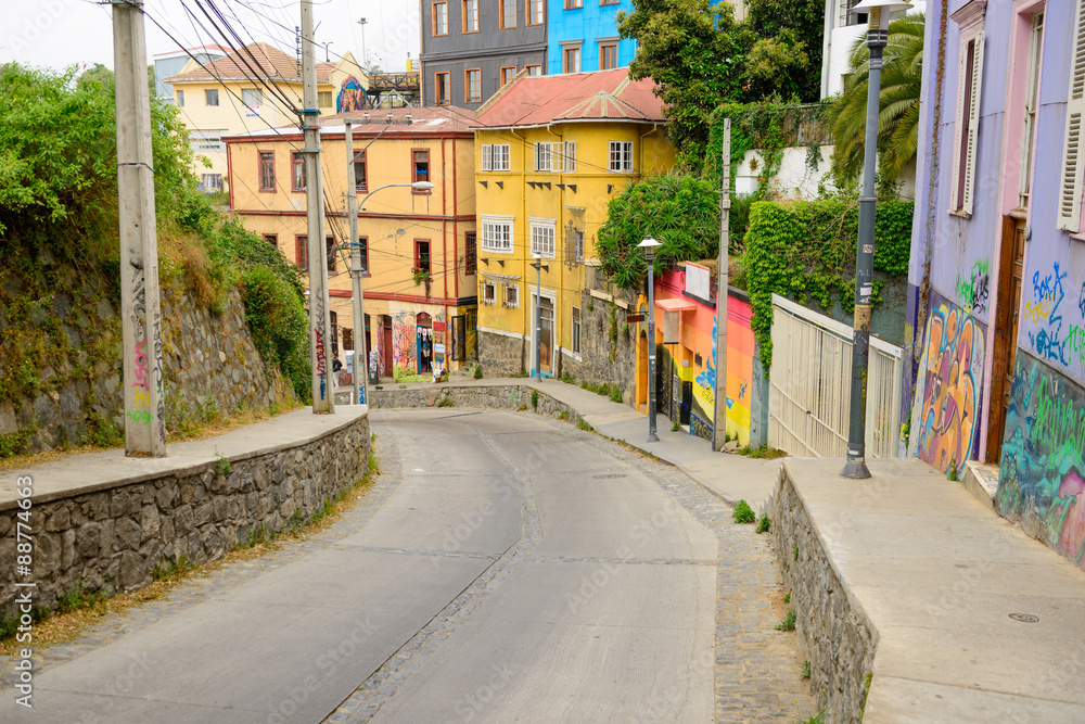 The streets of Valparaiso, Chile