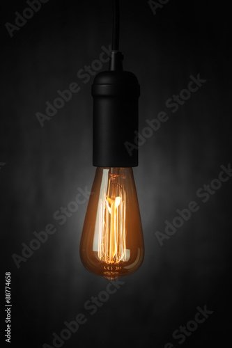 Glowing vintage light bulb © Leigh Prather