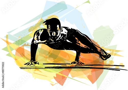 Yoga man illustration