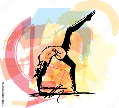 Yoga woman illustration