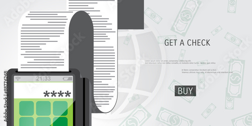 Vector payment by card concept illustration.