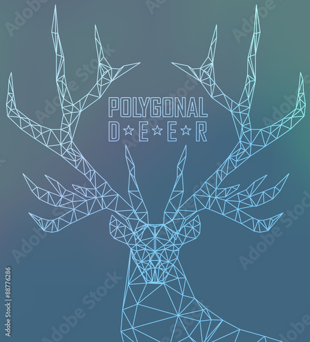 Abstract polygonal deer