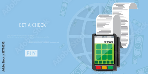 Vector payment by card concept illustration.