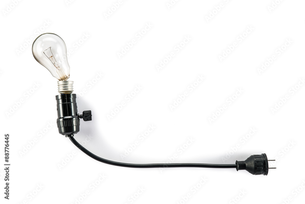 light bulb with plug and Lamp Holder, broken light bulb with plug and Lamp Holder, broken