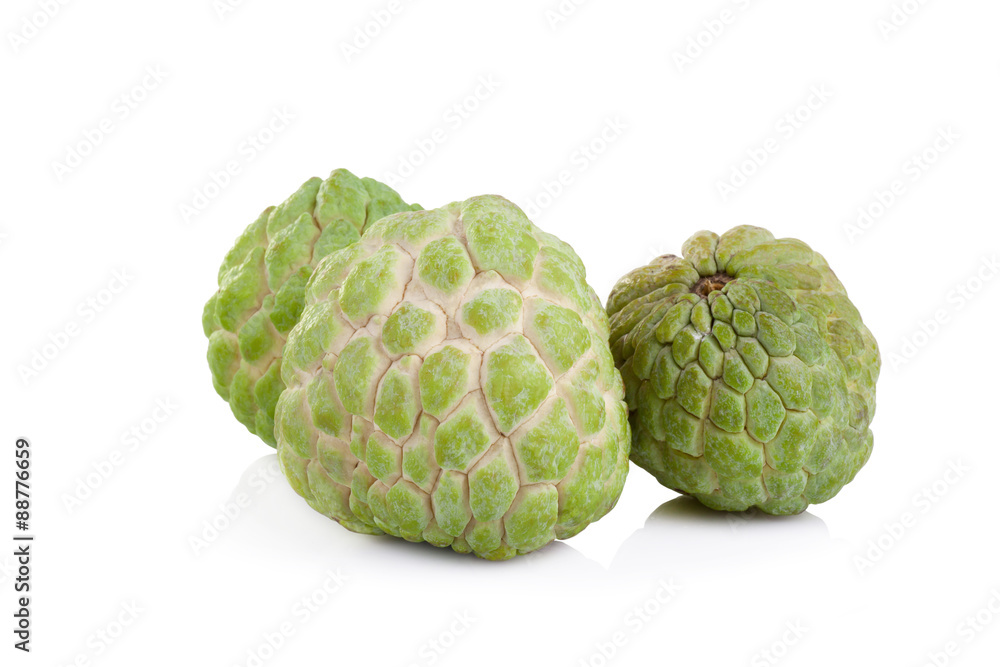 Fototapeta premium custard apple on white background