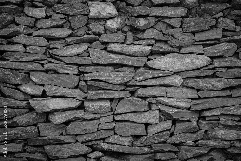 Black wall stone background Black wall stone background