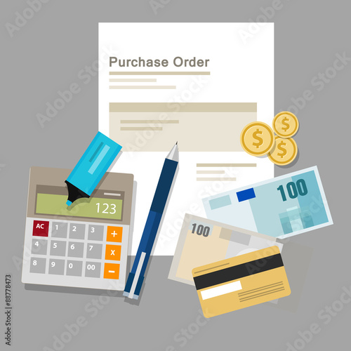 purchase order po document paper work procurement