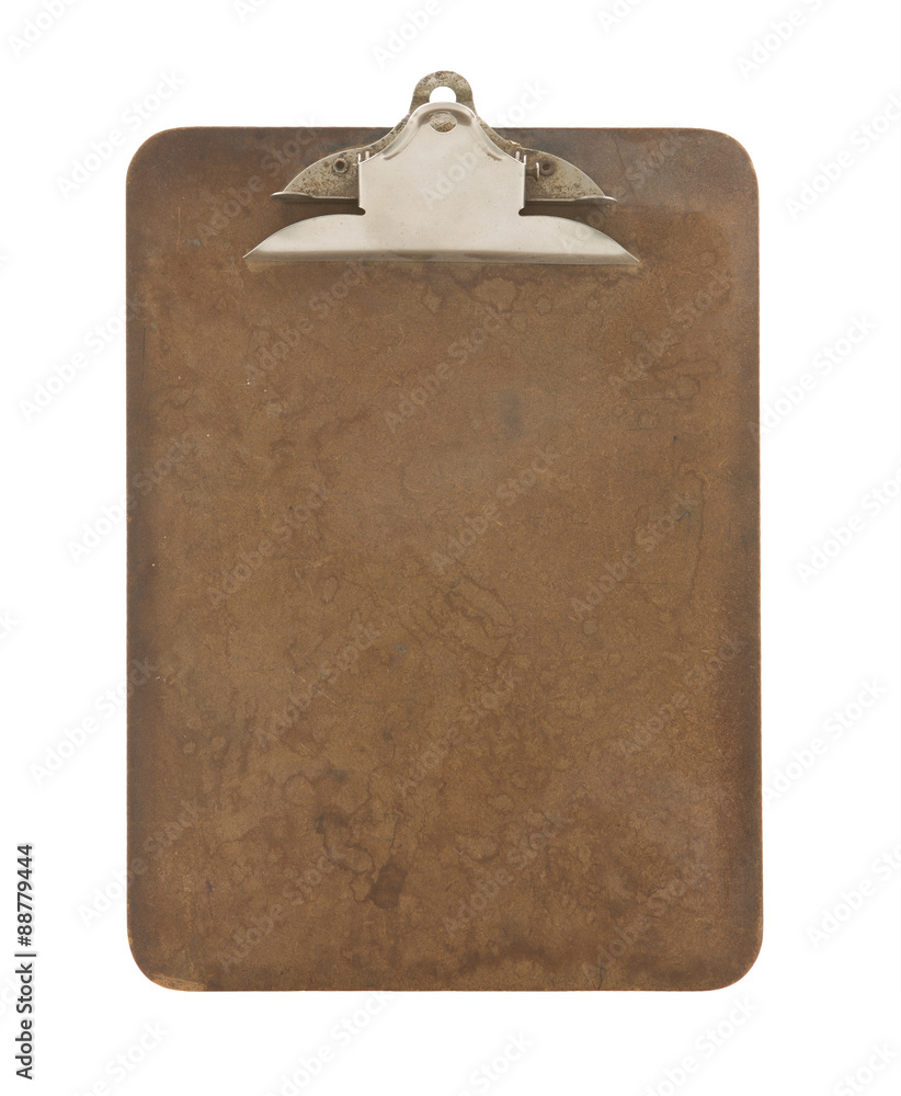 Old Retro Clipboard on a White Background Old Retro Clipboard on a White Background