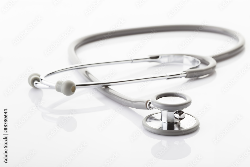 Medical stethoscope on white Medical stethoscope on white