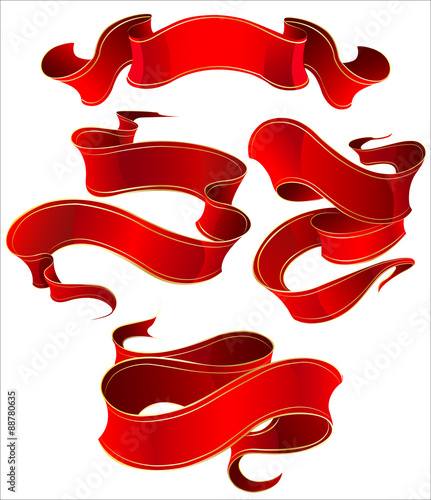 red silk ribbon